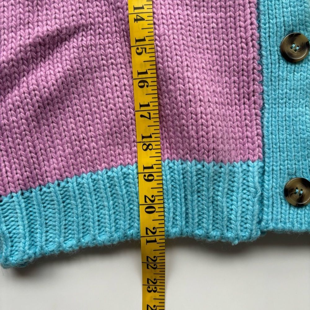 Forever 21 Multicolor Colorblock Cropped Knit Cardigan Sweater - Size 3x - NWOT - Picture 7 of 7